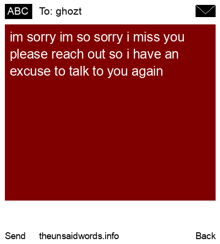 unsent message to ghozt