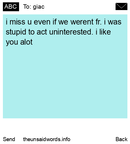 unsent message to giac