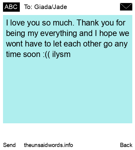 unsent message to Giada/Jade