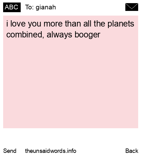 unsent message to gianah