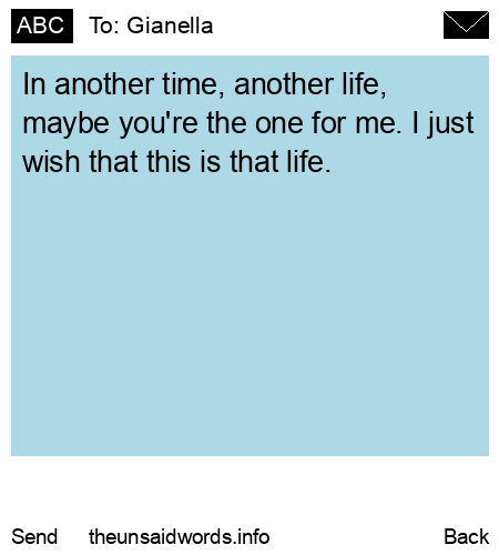 unsent message to Gianella