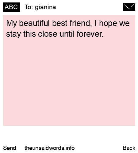 unsent message to gianina