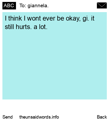 unsent message to giannela.