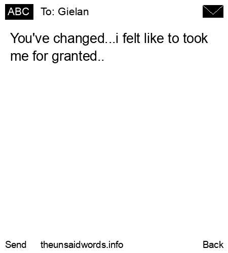 unsent message to Gielan