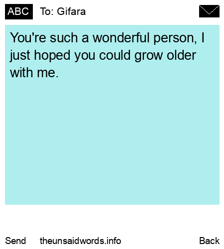 unsent message to Gifara