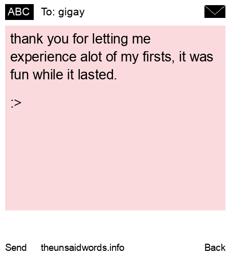 unsent message to gigay