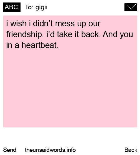 unsent message to gigii