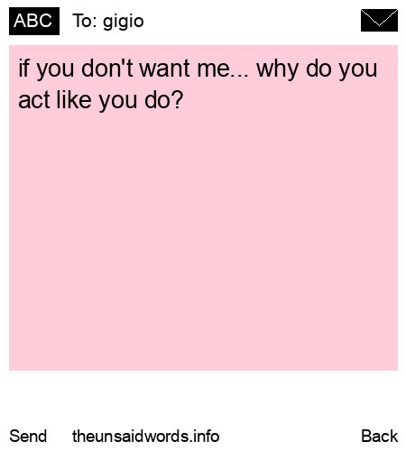 unsent message to gigio