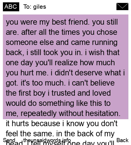 unsent message to giles