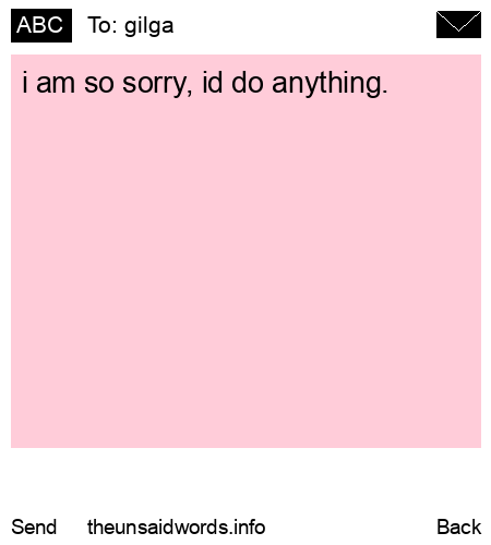 unsent message to gilga