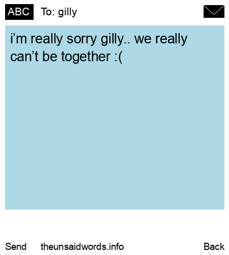 unsent message to gilly