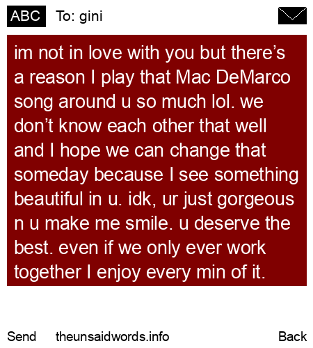 unsent message to gini