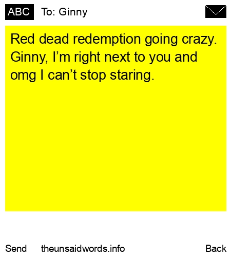 unsent message to Ginny