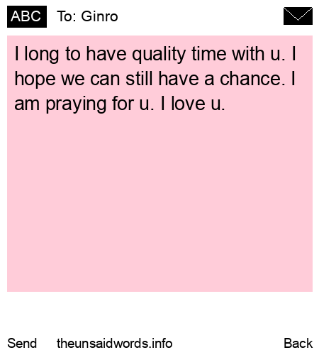 unsent message to Ginro