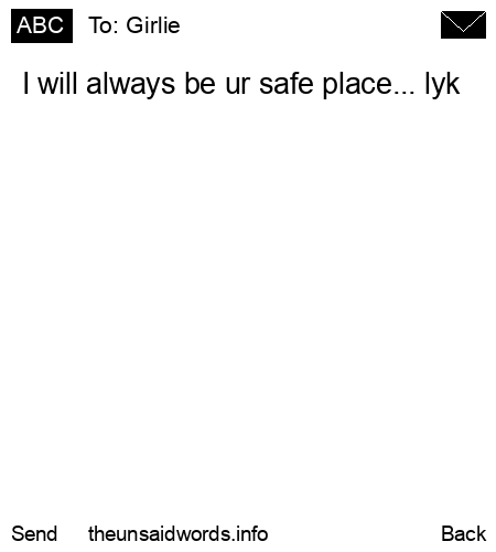unsent message to Girlie