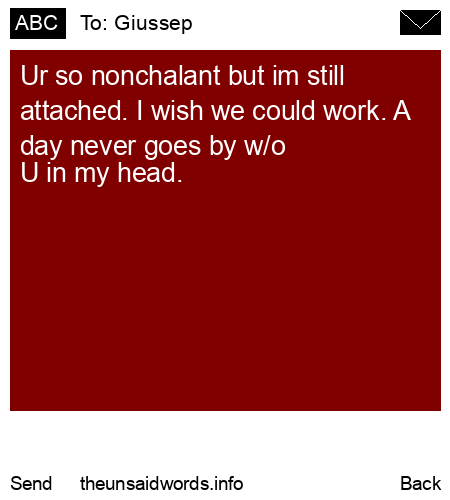 unsent message to Giussep