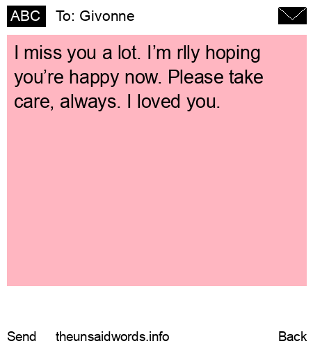 unsent message to Givonne 