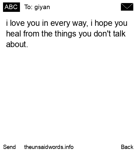 unsent message to giyan