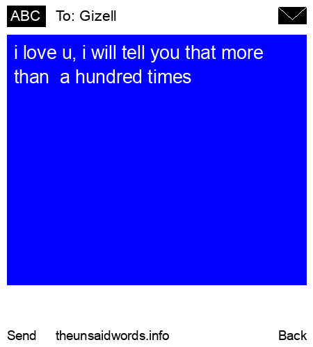 unsent message to Gizell 