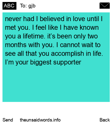 unsent message to gjb