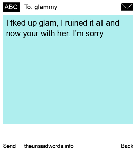 unsent message to glammy  