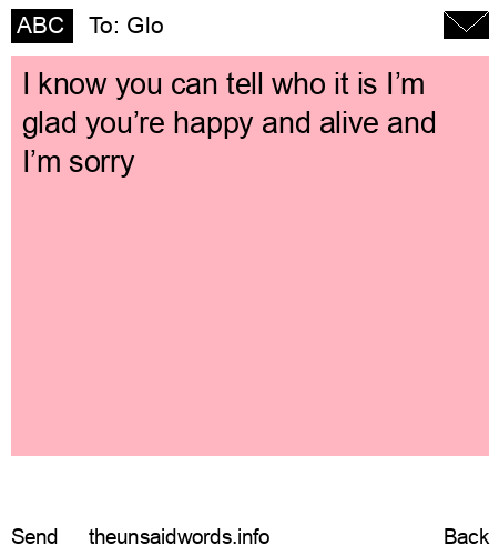 unsent message to Glo