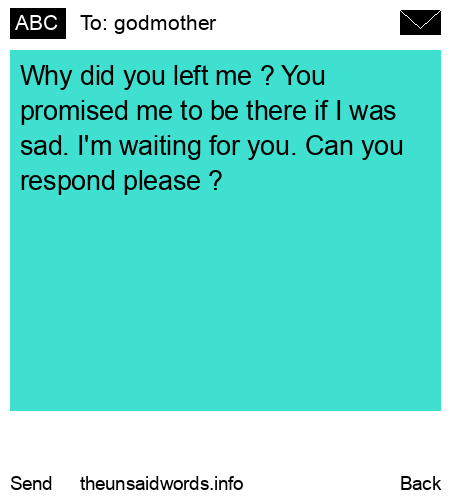 unsent message to godmother