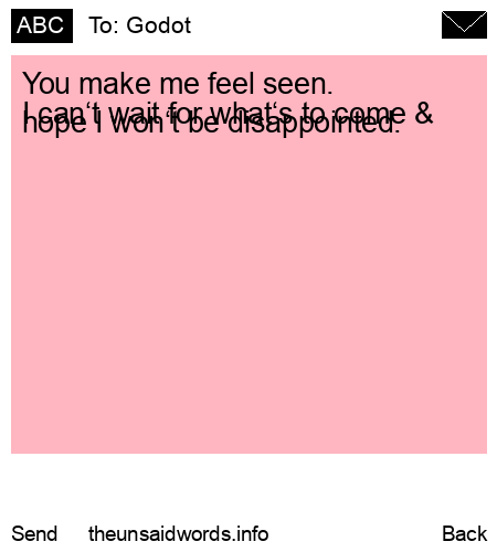 unsent message to Godot