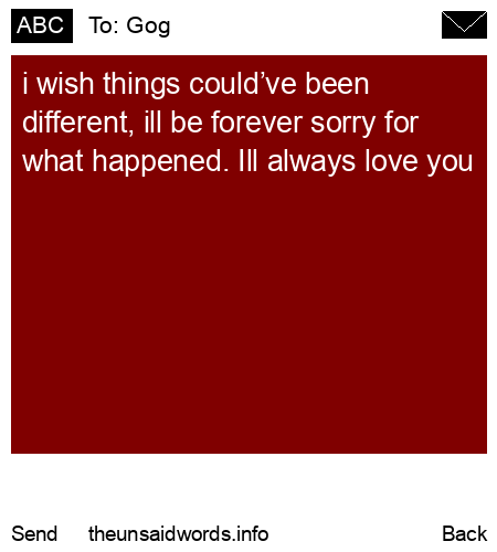 unsent message to Gog