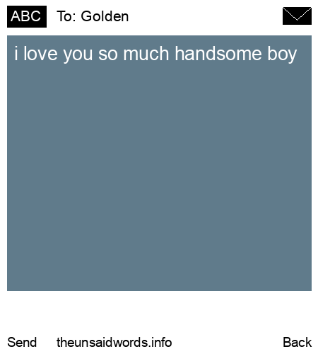 unsent message to Golden
