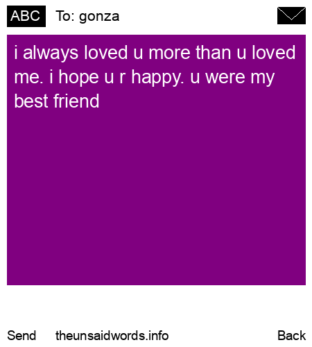 unsent message to gonza