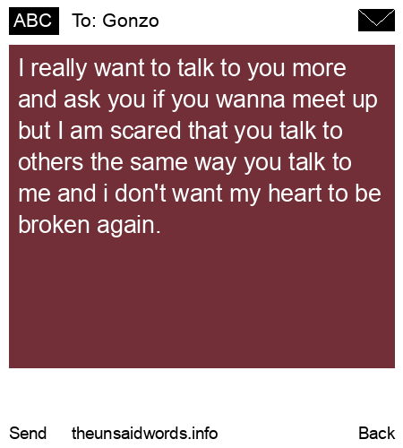 unsent message to Gonzo