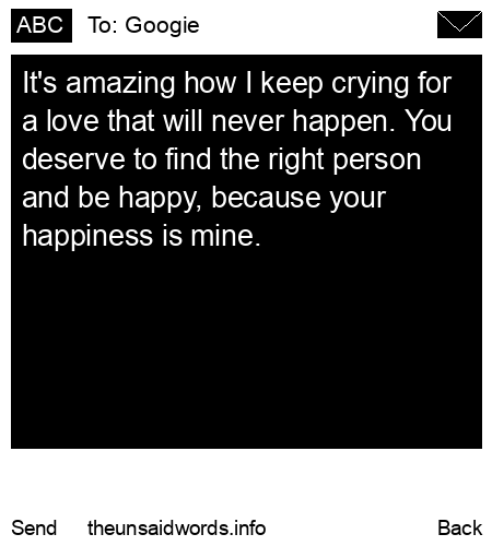 unsent message to Googie