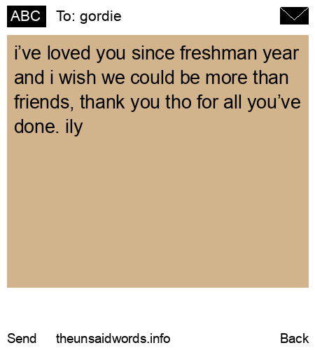 unsent message to gordie