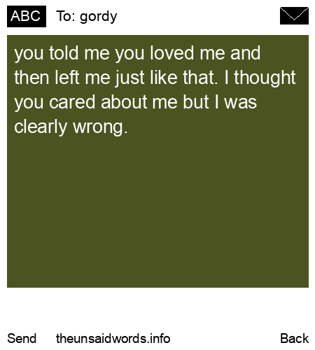 unsent message to gordy