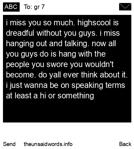 unsent message to gr 7