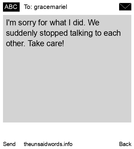 unsent message to gracemariel