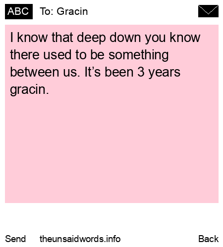 unsent message to Gracin