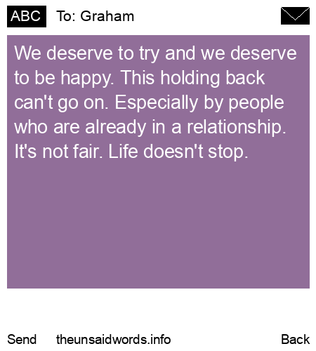unsent message to Graham