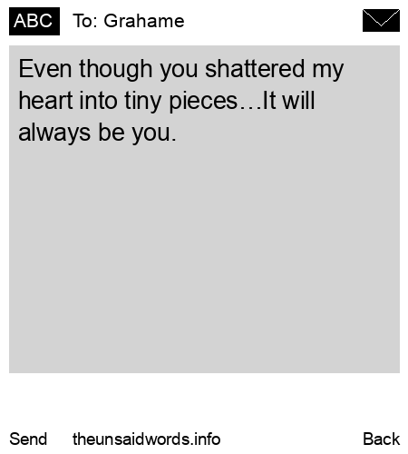 unsent message to Grahame