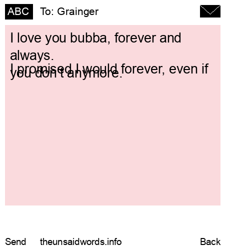 unsent message to Grainger