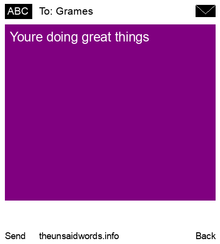 unsent message to Grames