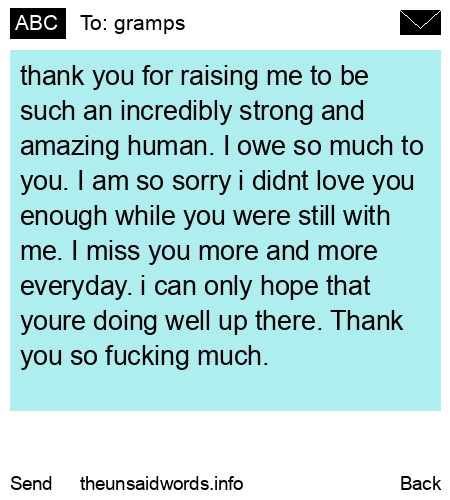 unsent message to gramps