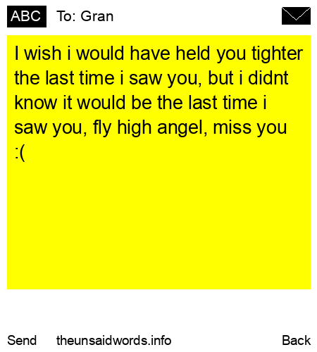 unsent message to Gran