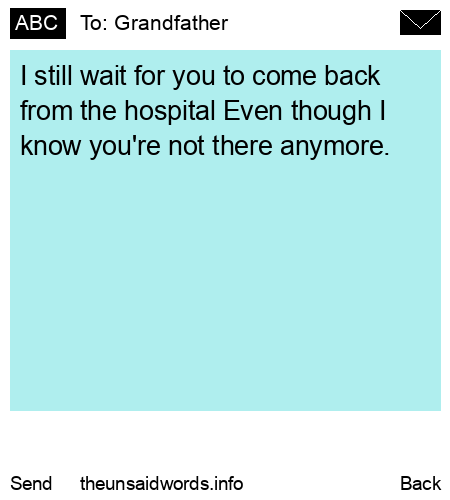 unsent message to Grandfather 