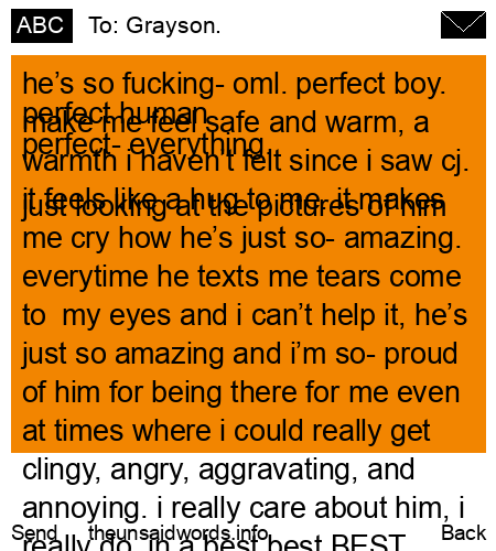 unsent message to Grayson.