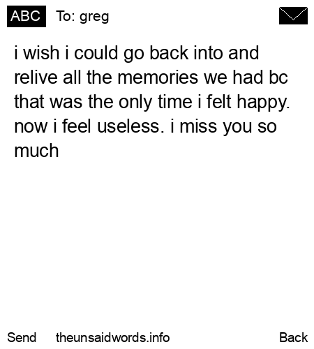 unsent message to greg