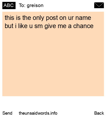 unsent message to greison