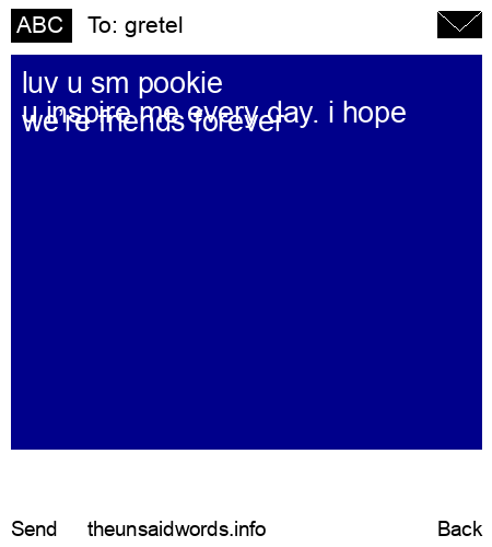 unsent message to gretel