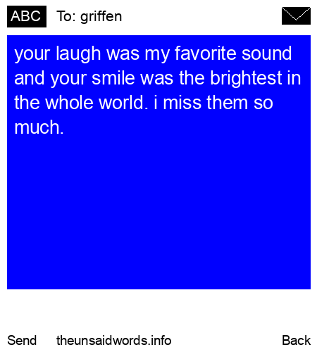 unsent message to griffen